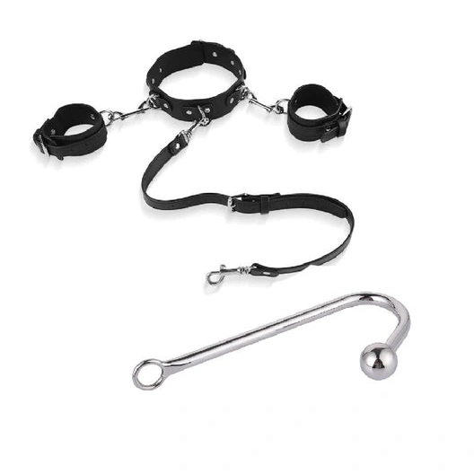 Anal Hooks Anal Hook Beaded and with Elegant Collar Cuffs 5334 0723